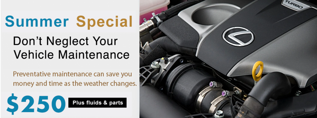 Best Lexus dealer alternative offering a Lexus Summer scheduled service special for Lexus cars in NYC, Manhattan, and the surrounding area. We are the #1 independent Lexus dealer alternative in the NYC area. We can do anything the Lexus dealer can do and more. Call us, we can help make your Lexus look and run like new. Our Lexus mechanics are experts when it comes to service, maintenance and repairs on Lexus.